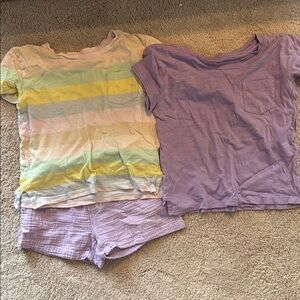 GAP Yellow and Green Pajama Matching Set